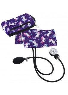 Premium Aneroid Sphygmomanometer with Carry Case Unicorn Purple