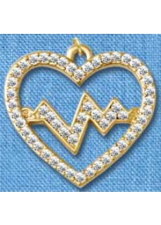 Heartbeat Gold Pendant(Large)
