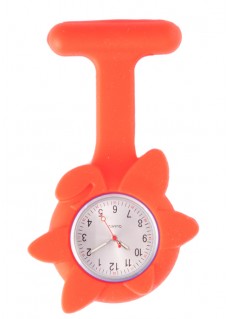 Silicone Spring Flower Fob Watch Red