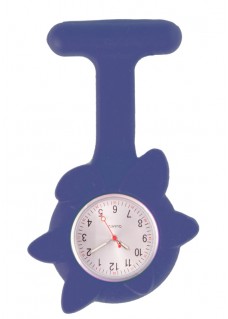 Silicone Spring Flower Fob Watch Navy Blue