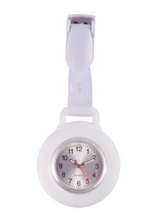 Silicone Nurses Fob Watch Clip White