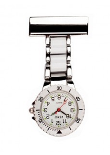 Nurses Fob Watch Silver White