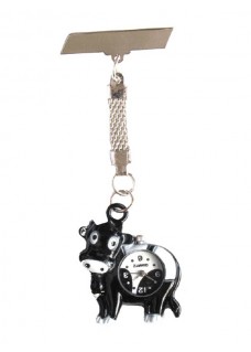 Cow Black Nurses Fob Watch