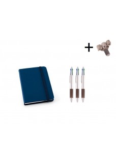 Set Notebook A6 + Pens  Blue