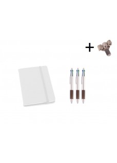 Set Notebook A5 + Pens White