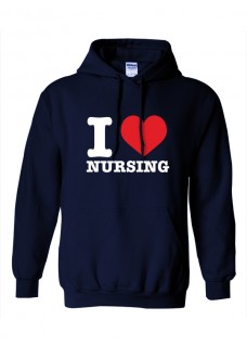 Gildan Hoodie I Love Nursing