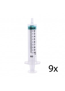 BD Emerald Syringe 10ml 9x Pack 