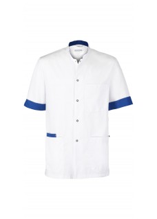 Haen Nurse Uniform Floris White/Royal Bleu