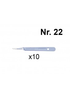 Disposable Scalpel with Plastic Handle Ster. (10 pcs) Nr. 22