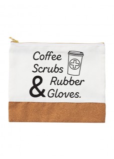 Canvas Tote Bag Set - Coffe Scrubs Rubber Gloves