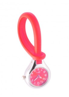 Silicone Hang Watch Red