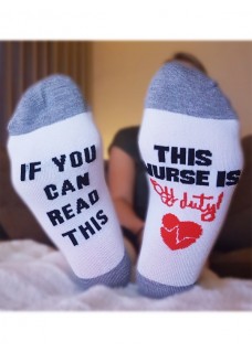 Nurse Socks Off Duty White