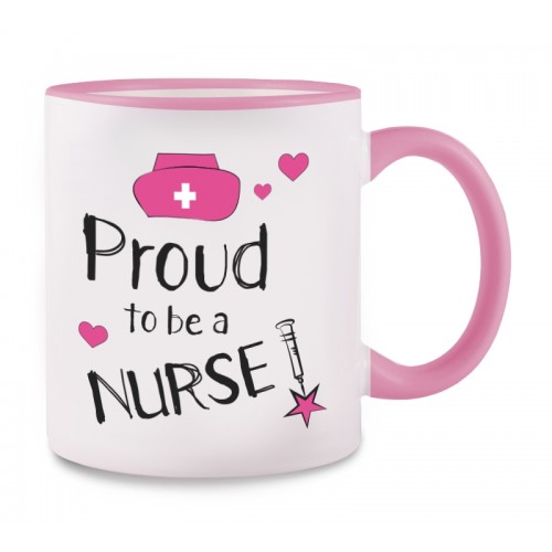 Mug Proud to be a Nurse 2 Pink