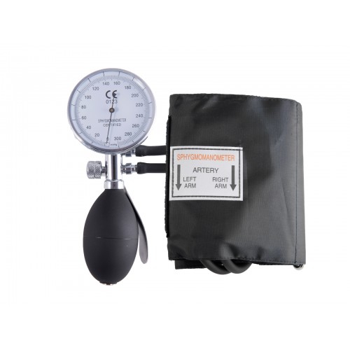 Sphygmomanometer One-Handed with Carry Case Black Silver