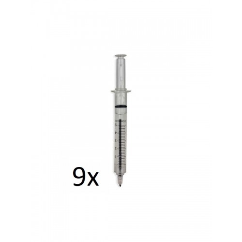 Syringe Pen Transparent 9pcs